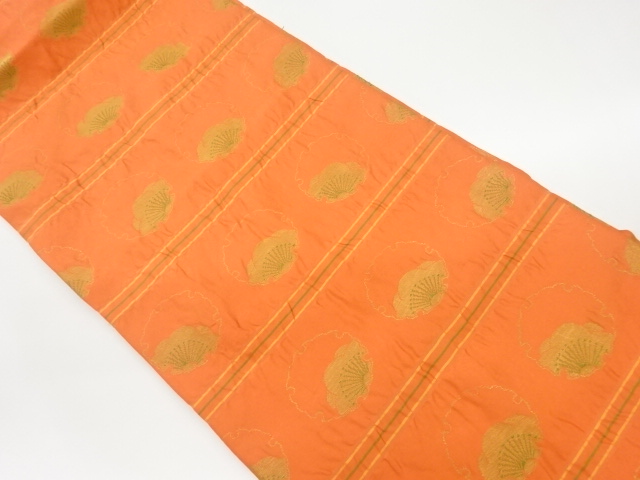 JAPANESE KIMONO / VINTAGE NAGOYA OBI / WOVEN STRIPE & UME BLOSSOM
